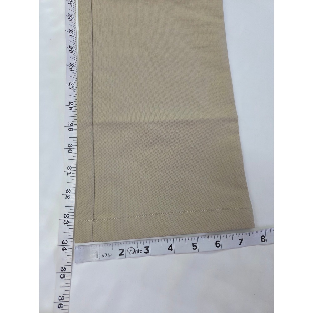 Banana Republic Mens Flat Front Performance Pants Tan Beige 34x34 (36x34) NEW - Picture 4 of 11